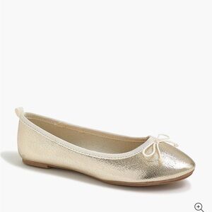 Crewcuts Shimmering Gold Kids Ballet Flats